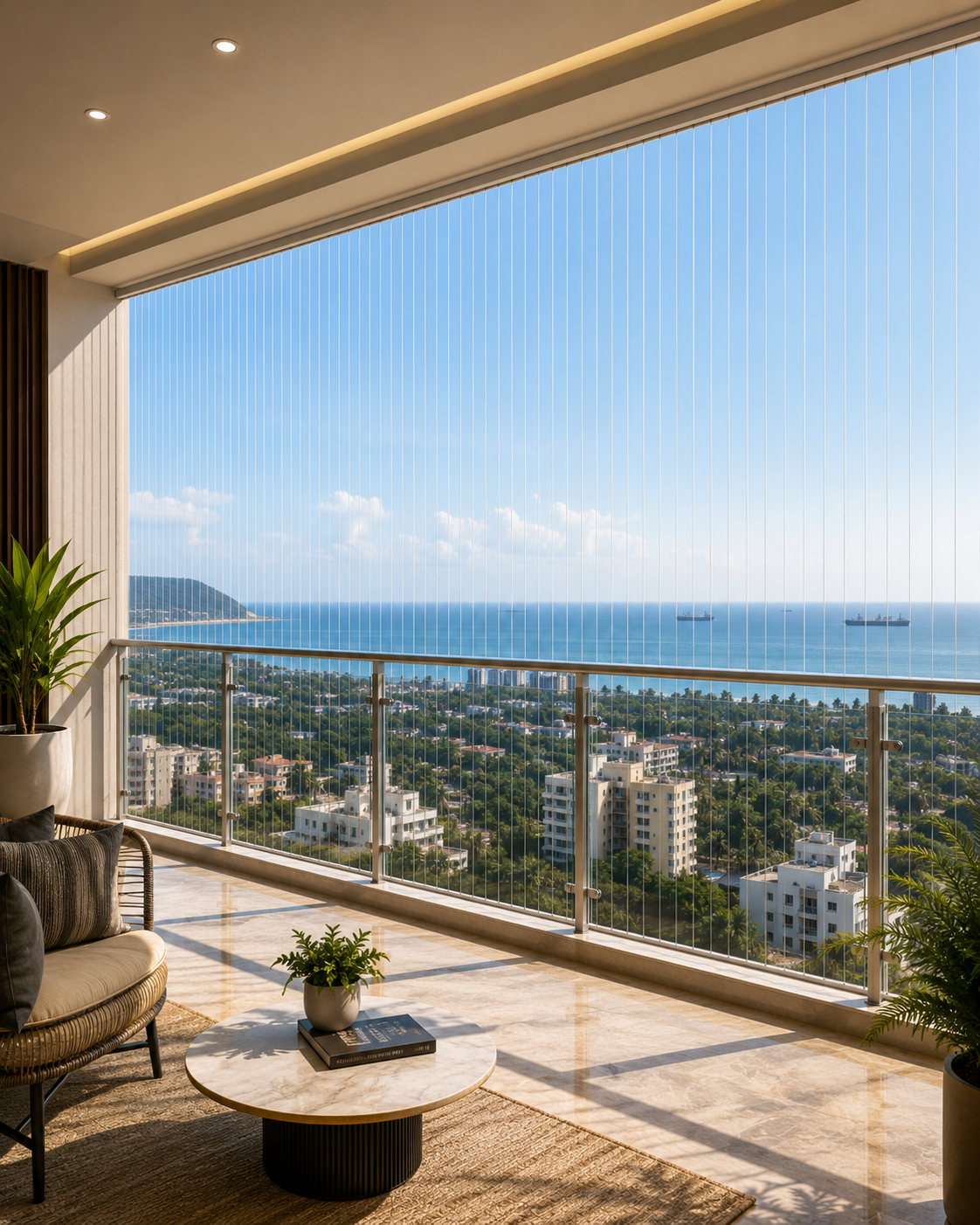 The Invisible Threshold — Balcony & Window Invisible Grills (Mobile View 4:5)