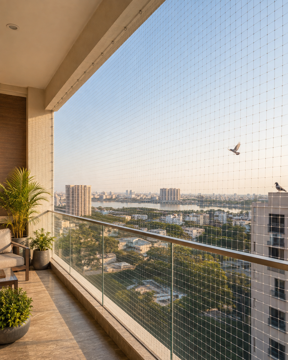 The Winged Sanctuary — Pigeon Nets & Stainless Steel Bird Spikes (Mobile View 4:5)